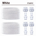 2 Pair No Tie Shoe Laces Kids Adult Quick Laces Round Elastic Shoelaces Without Ties Lock Shoelace Sneakers Shoes Accessories