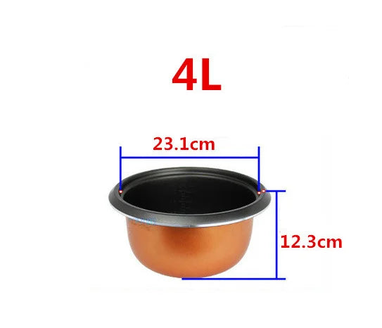 Rice Cooker Liner General Food Stainless Steel Uncoated Thickened 2L3L4L5L6L8L Rice Cooker Inner Pot