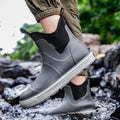 Versatile Casual Middle Tube Waterproof Shoes Men Fashion Hiking Shoes Anti-slip Wear-resistant Outdoors Rain Boots Fishing Boot