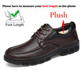 Autumn Winter Genuine Men's Leather Shoes Casual Business Plus Big Size 49 50 Black Brown
