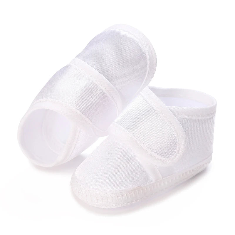 Newborn Baby's First Baptist Shoe: Newborn Boys and Girls' White Baptist Shoes Soft Sole Walking Shoes Multiple Styles-9CM/10CM