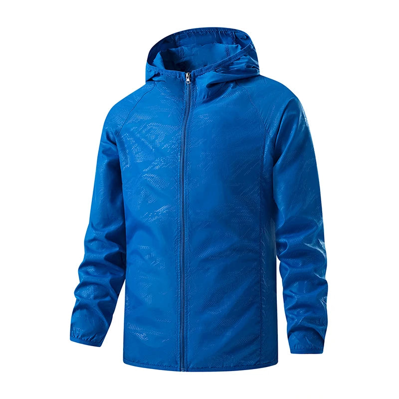 JNLN Men Women Hiking Jackets Waterproof Sun Protective Windbreaker Unisex Camping Climbing Outdoor Rain Coat Portable Clothes
