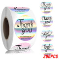 100 - Rainbow Laser Thank You Stickers 1inch Small - View 16 | SAMAG