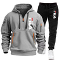 Autumn and winter hot selling men's hooded sweatshirt+casual pants two-piece outdoor multi pocket pullover and sports pants set