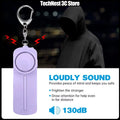 130dB Panic Alarm Keychain Portable Self Defense Emergency Scream Alert Anti-Wolf Safety Alarm For Women Teen Girls Children