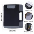 1pc portable clipboard with storage, plastic storage clipboard with handle, clipboard box with side opening