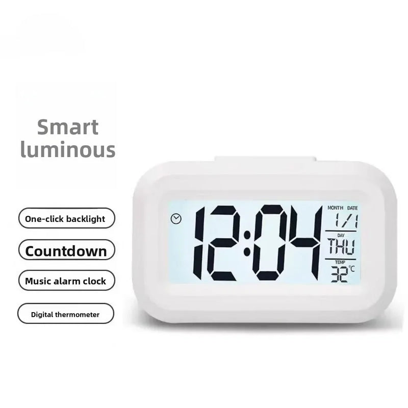 Bedside Table Alarm Clock Date Temperature Function Children's Bedroom Clock Home Offices Desktop Clock Desk Decor Digital Child