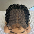 Synthetic Braided Wigs Lace Front Wigs Curly Ends Box Braided 4x4 Lace Wig with Baby Hair for Black Women Afro Wig 18 Inches