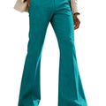 Men's Linen Flare Suit Pants Retro High Waist Slim Fit - View 18 | SAMAG