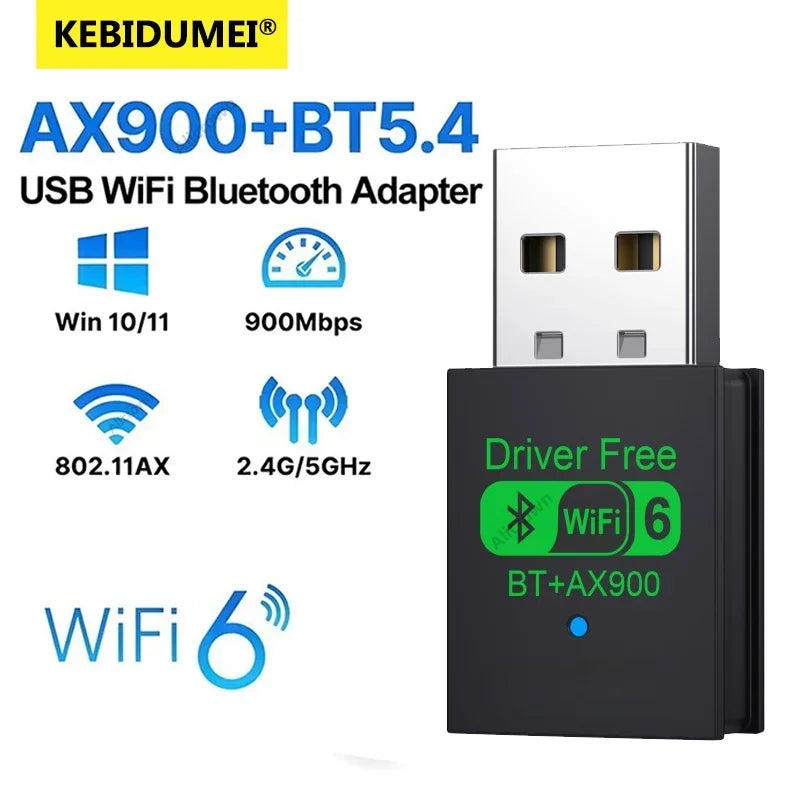USB WiFi Bluetooth 5.4 Adapter AX900 6 Dual Band 2.4G&5GHz Wireless Network Card Adaptador For Window - Visuel 9 | SAMAG