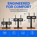 Universal Swivel TV Stand Legs for 32-65 inch TVs, Height Adjustable Tabletop Mount Holds up to 88lbs, Table Television Stands for Livingroom & Bedroom, Universal VESA 400x400mm