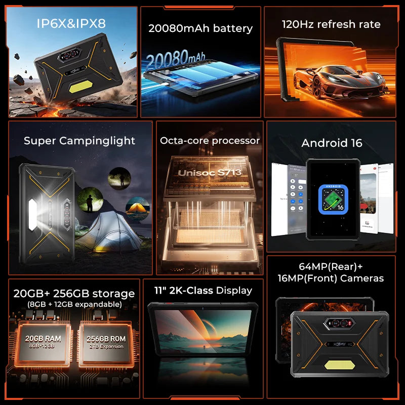 HOTWAV R9 Pro Max 5G Rugged Tablet 20080mAh Massive - View 2 | SAMAG