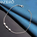 ALIZERO 18K Gold Bracelet 925 Sterling Silver Heart Beads Box Chain Bracelet For Women Fashion Charms Jewelry Wedding Gift