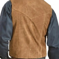 2025 New Men Vests Sleeveless Jackets Cowboy Waistcoat Single Breasted Irregular Men's V-neck Bussiness Jacket Cargo Vest