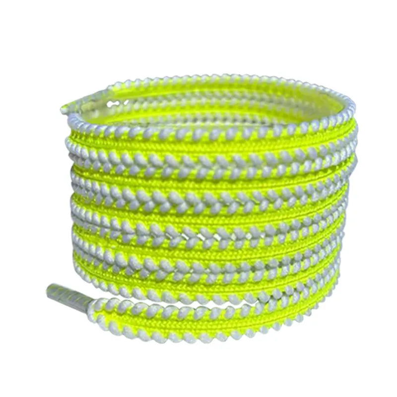 Multicolor Track Anti-slip Serrated Shoelaces Canvas Black White Runing Shoes laces Women Men Sport Casual Net Shoes Shoelaces