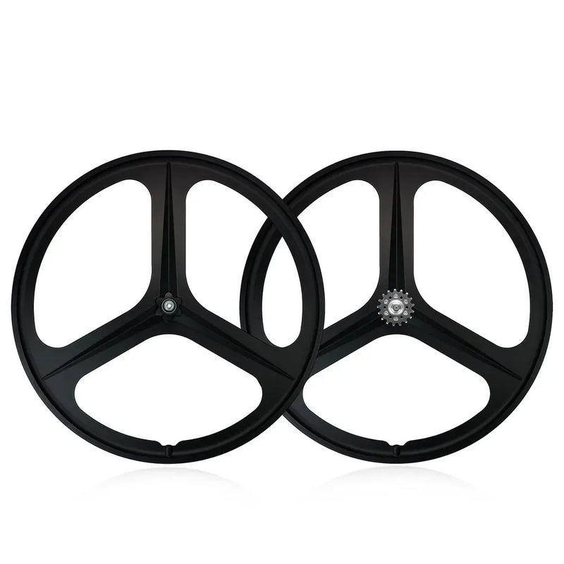 MAGICBROS Fixed Gear Bike Front Wheel 700C Three-Spoke Magnesium Alloy Hub One-Piece Track Bike Single Wheel Hub for Fixed Gear