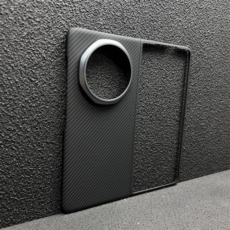 Suitable for Honor Magic V5 Mobile Phone Case, Thin Kevlar Aramid Fiber Magic V5 Carbon Fiber Protective Case, Center Shaft Full-Coverage