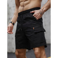 Men's Casual Cargo Shorts Big Pockets Loose Fit Elastic | SAMAG