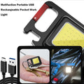 Mini LED Flashlight Keychain Light Multifunctional Portable COB Camping Flashlights USB Charging Work Lights fishing Lanterna