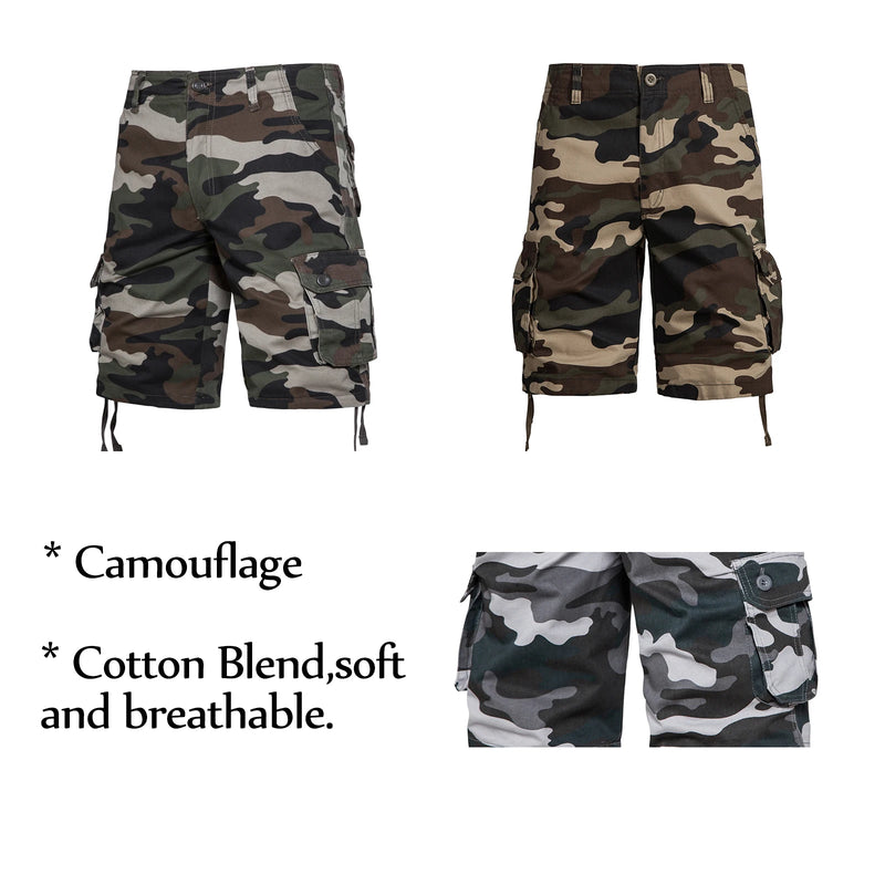 Camouflage Shorts Men Cargo Summer Tactical Ripstop | SAMAG