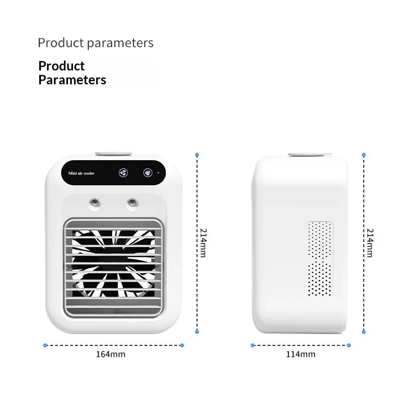 Popular Portable Dorm Cooling Fan with Fine Mist Humidification Desktop Mobile Mini Air Conditioner Energy Saving for Bedroom Of