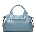 Women's Fashionable and Elegant Large-Capacity Oil Wax Leather Handbag, Convenient Solid Color Faux Leather Boston Crossbody Bag, Anti-Theft Commuter Bag with Zipper Lock, Detachable Shoulder Strap, Dual Handle Design, Adjust