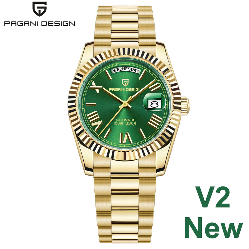 2026 New PAGANI DESIGN DD36 Mens Mechanical Watches Gold Luxury Automatic Watch For Men AR Sapphire Mirror Waterproof Gift Clock