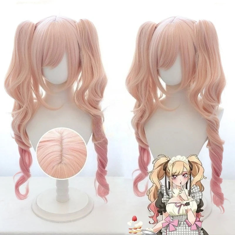 Dressing Doll Falling in Love Kitagawa Marin Cosplay Wig Double Ponytail Synthetic Long Curly Wig Anime Coser Cute Girl Wig