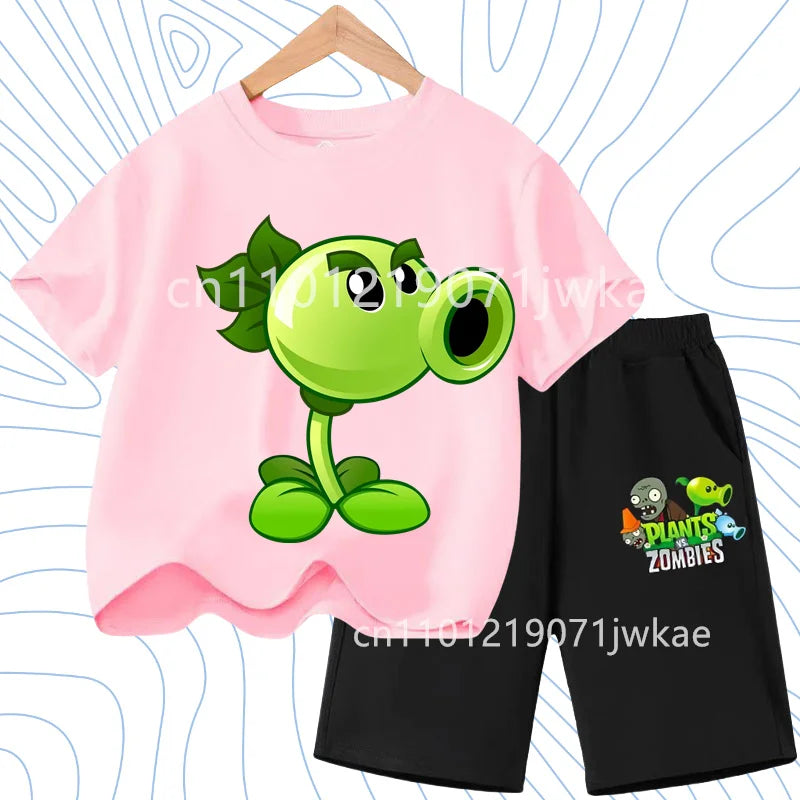 Children's Plants Vs. Zombies Short - Sleeved T - Shirt Set - View 9 | SAMAG