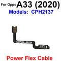 Volume Power Flex Cable For OPPO A5 A9 A31 A33 A91 A92 A93 2020 4G On OFF Power Buttons Voulme Side Key Switch Flex Cable