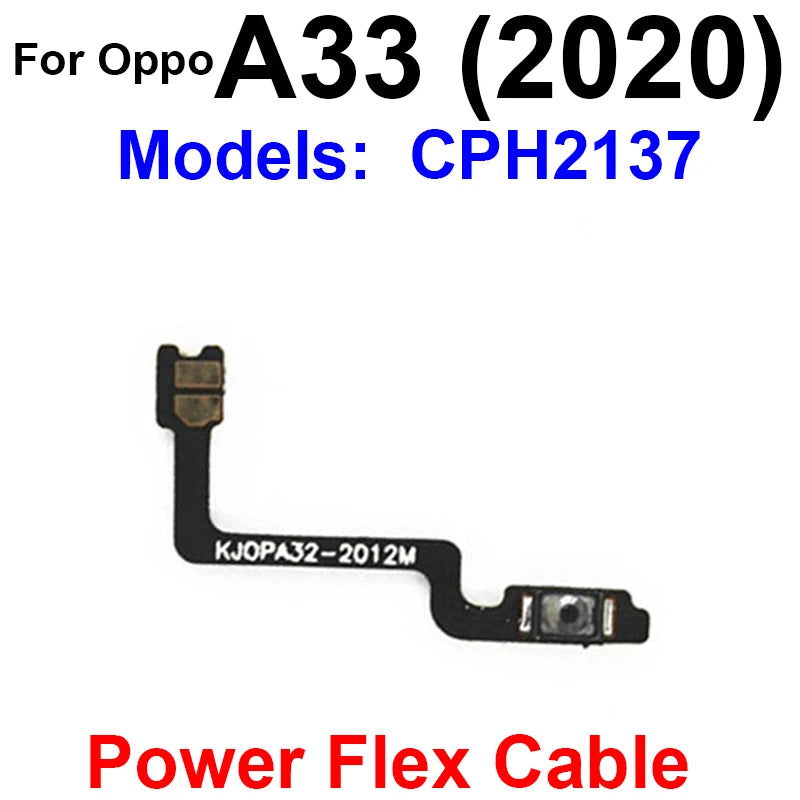 Volume Power Flex Cable For OPPO A5 A9 A31 A33 A91 A92 A93 2020 4G On OFF Power Buttons Voulme Side Key Switch Flex Cable