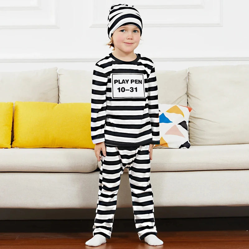 Baby Prisoner Clothes Sets Toddler Boys Halloween Cosplay - View 2 | SAMAG