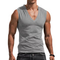 Men's vest V-neck vest solid color casual breathable slim sleeveless T-shirt men's wholesale