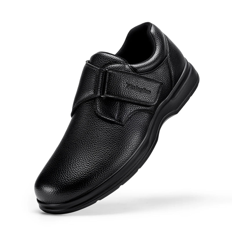 Fittington Extra Wide Toe Men's Dress Shoes Comfort Causal formal Business Wedding Shoes for Men Easy to Wear Arch Support
