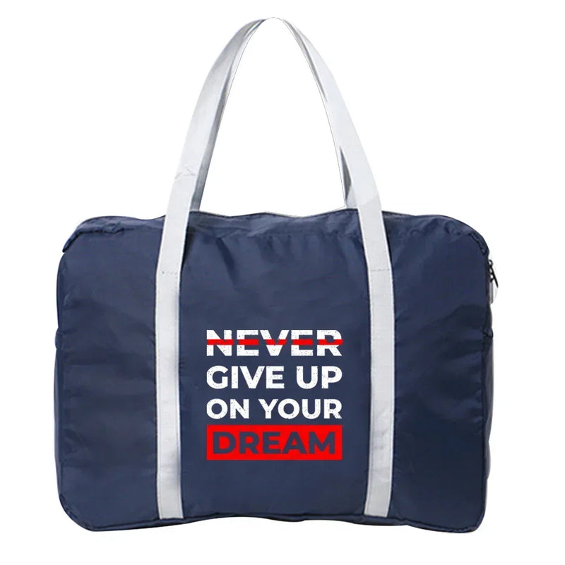 Boston Bag Travel Bag Unisex Foldable Bag Organizers Large Capacity  Portable Phrase Printed Luggage Bags Travel Accessories