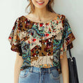 ZANZEA Summer Women Chiffon Blouse Elegant Ruffle Short - View 18 | SAMAG