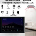 Smart Home Theater Bluetooth WIFI Wall Amplifier 7inch Touch Screen Background Music Audio Stereo Panel Mount Amp Android system