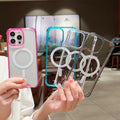 Luxury Wireless Charging For Magsafe Magnetic Phone Case For iPhone 17 16 15 14 11 12 13 Pro Max Shockproof Transparent Cover