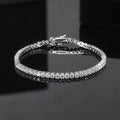 New 925 Sterling Silver 3MM Tennis Bracelet Shining Classics for Women Fashion Simple Engagement Wedding - Visuel 5 | SAMAG