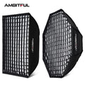 AMBITFUL 60x90cm 22x90cm 30x120cm 35x160cm 95cm Rectangular Octagonal Honeycomb Grid Softbox for Bowens Studio Flash Softbox