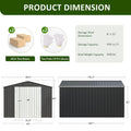 8.2x12 FT Outdoor Storage Shed, Metal Garden Tool | SAMAG