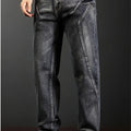 Men's New Straight Leg Stretchable Jeans Casual Pants | SAMAG