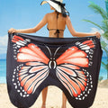 Women Sexy Beach Skirt Butterfly Print Wrap Cover Up Elegant Seaside Vacation Outfit Lightweight Summer Beachwear Fashion Soft