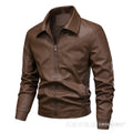 New Leather Jacket Men's Spring Men's Slim Lapel Jacket Men's Top Windproof Casual Jacket Men Motorcycle Jacket Men Clothing