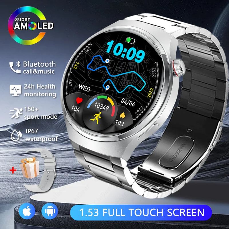 2026 New Watch 5 Pro Upgrade GPS NFC Men's Smartwatch 360*360 AMOLED HD Bluetooth Call Waterproof Smart Watch For Android iOS