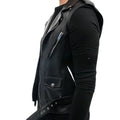 Leather Camisole Knight Costume Men Medieval Leather Armor Sleeveless Vest Top Lace Up Leather Waistcoat