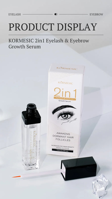 2 in 1 Eyebrow and Eyelash Growth Serum 7 Days Natural Eyelash Enhancer Longer Thicker Lengthening Curling Eyelashes Makeup*2026