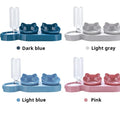 Pet Bowls With Water Feeder, 3 In 1 Ear Design Tilted Cat Water And Food Bowl Set With Gravity Water Bottle For Neck Protection