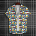 Hawaiian Shirt For Men 3d Beer Printed Short Sleeve Party | SAMAG