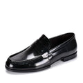 Black high-quality cowhide men's loafers tassel casual walking  driving all genuine leather men's shoes